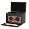 Josephs Jewelers Watch Storage>WOLF – Axis Copper Double Watch Winder & Storage w/ Cover