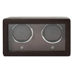 Josephs Jewelers Watch Storage>WOLF – Brown Double Cub Watch Winder with Cover