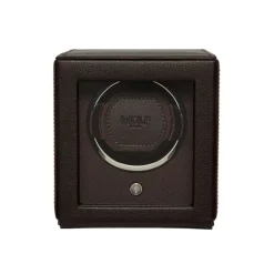 Josephs Jewelers Watch Storage>WOLF – Brown Single Cub Watch Winder with Cover