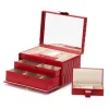 Josephs Jewelers Jewelry Storage>WOLF – Caroline Red Medium Jewelry Box