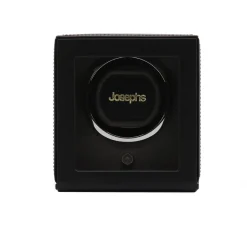 Josephs Jewelers Watch Storage>WOLF – Josephs Black Single Cub Watch Winder with Cover