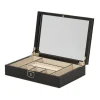 Josephs Jewelers Jewelry Storage>WOLF – Medium Black Anthracite Palermo Jewelry Box