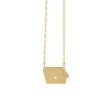 Josephs Jewelers Necklaces And Pendants>Yellow Gold Plated Sterling Silver Iowa Necklace